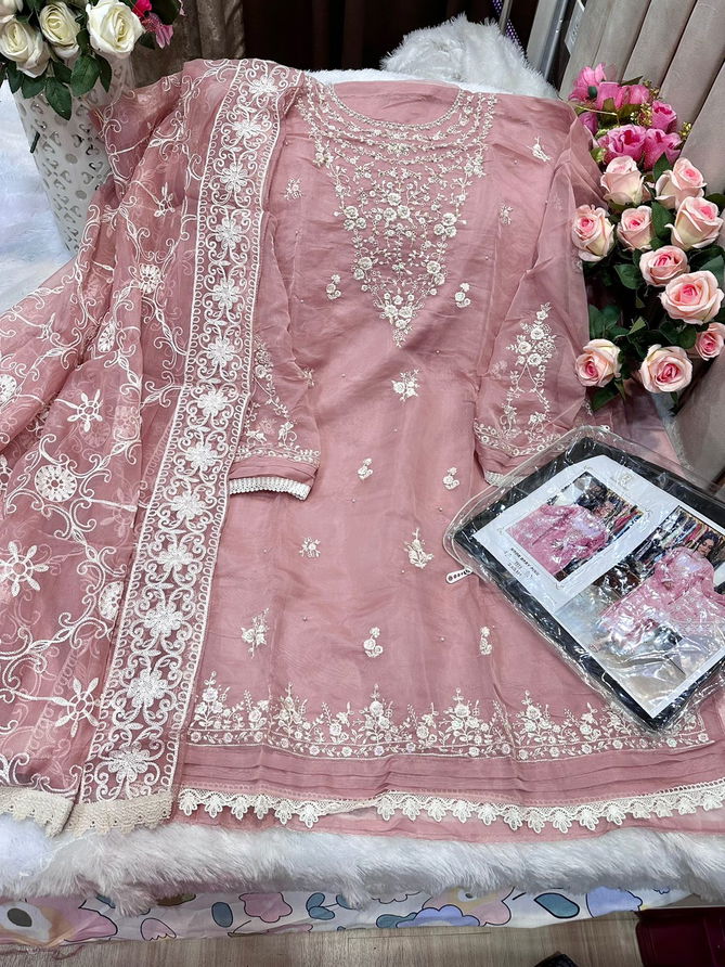 191 and 191 A To D Ziaaz Designs Embroidery Organza Pakistani Suits Wholesale Market In Surat